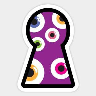 Keyhole with Eyes Sticker